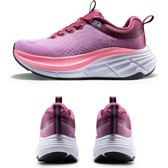 Nortiv 8 Women's Pink Walking Shoes Cushioned Non-Slip Breathable Sneakers - Picture 2 of 9